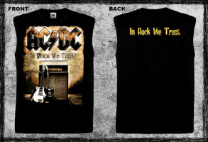 AC/DC - In Rock We Trust - černé pánské tričko bez rukávů