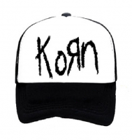 KORN - Logo - schwarz-weiße Netz-Cap