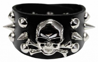 Náramek Skull & Spikes - LDGA249