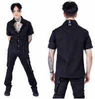 Gotická košile s krátkým rukávem - DamionShirt