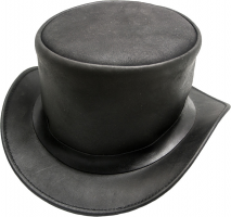 Cylindr z nubukové kůže, černý 12 cm - LH22995