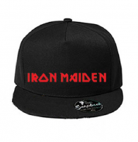 IRON MAIDEN - Red Logo - schwarze Snapback-Cap