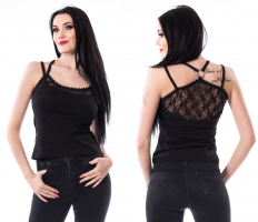Liona Heartless top with gothic style lace - LionaTop