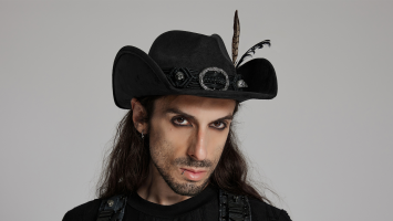 DARK WANDERER BLACK COWBOY HAT - WS-746/BK