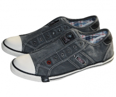 Plátěné tenisky TYSONZ USA - Washed Black - nízké