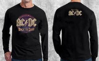 AC/DC - Rock Or Bust - černé pánské triko s dlouhými rukávy