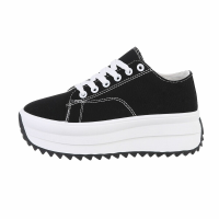 Dámské nízké tenisky - černé - LT230-2-blackSET