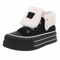 Dámské vysoké tenisky - černé - 25807-blackSET
