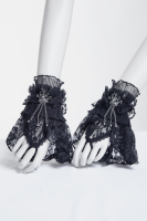 Gothic Dolly Black Gloves - 1018BK