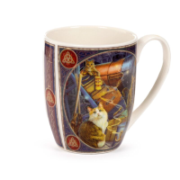 Porcelánový hrnek- Kočka - Cesta čarodějnic- design Lisa Parker
