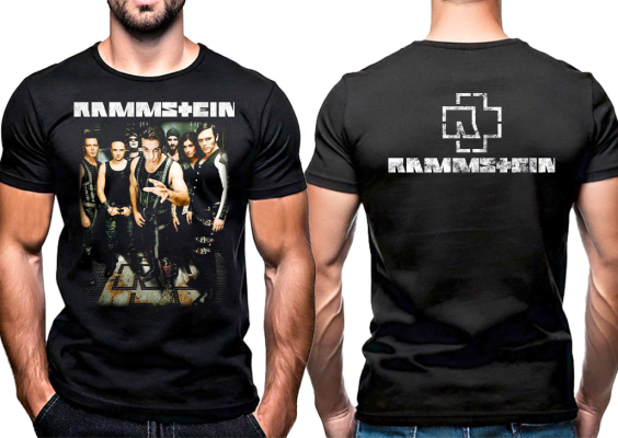 RAMMSTEIN - Band Colour Poster - černé pánské triko